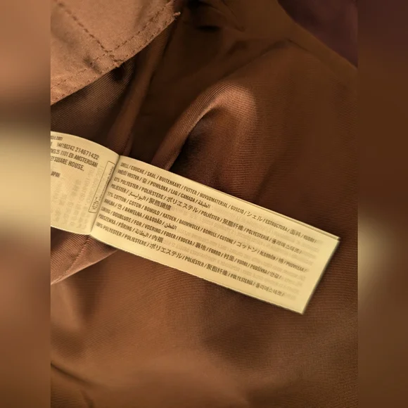 BNWT Abercrombie & Finch Mid Length Trench Coat - Maroon, Size XS - Picture 5 of 5